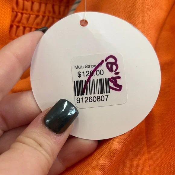 Karlie Sweetheart Orange Puff Sleeve Mini Dress NWT Size Large - Picture 3 of 7